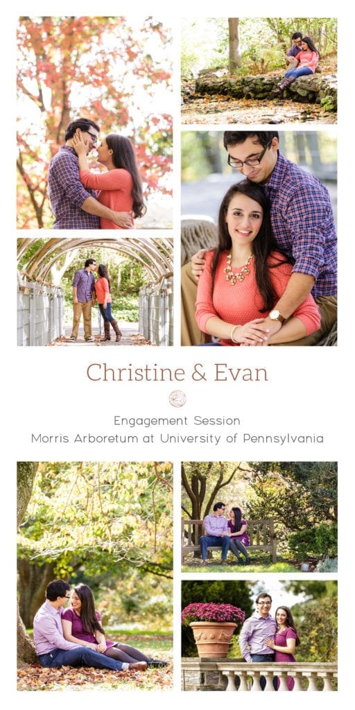 Morris Arboretum Engagement Session Coral & Purple