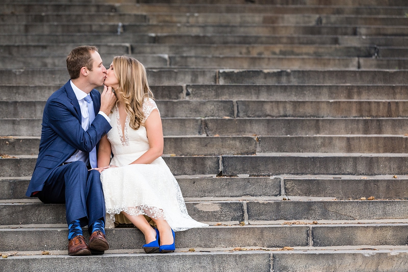 Philadelphia Art Museum engagement, Philadelphia Art Museum steps, lace white dress, blue heals, blue socks