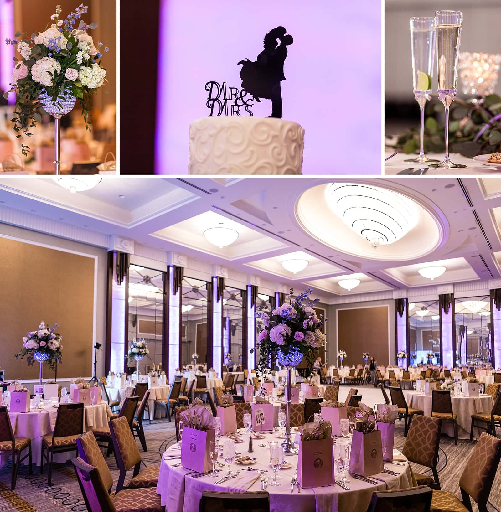 Sheraton Valley Forge Wedding ballroom reception details
