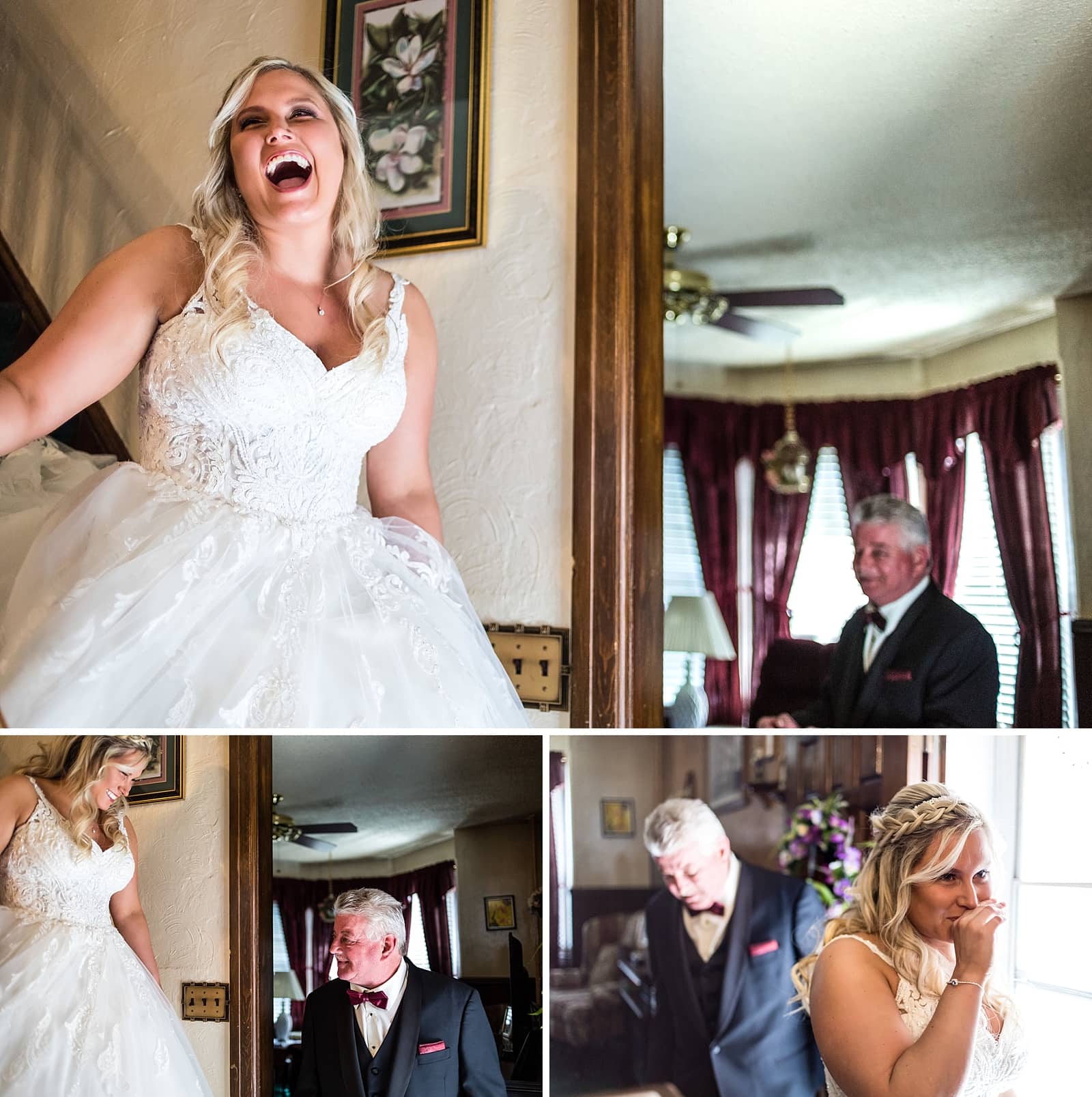 First look with a bride & her father ends in tears