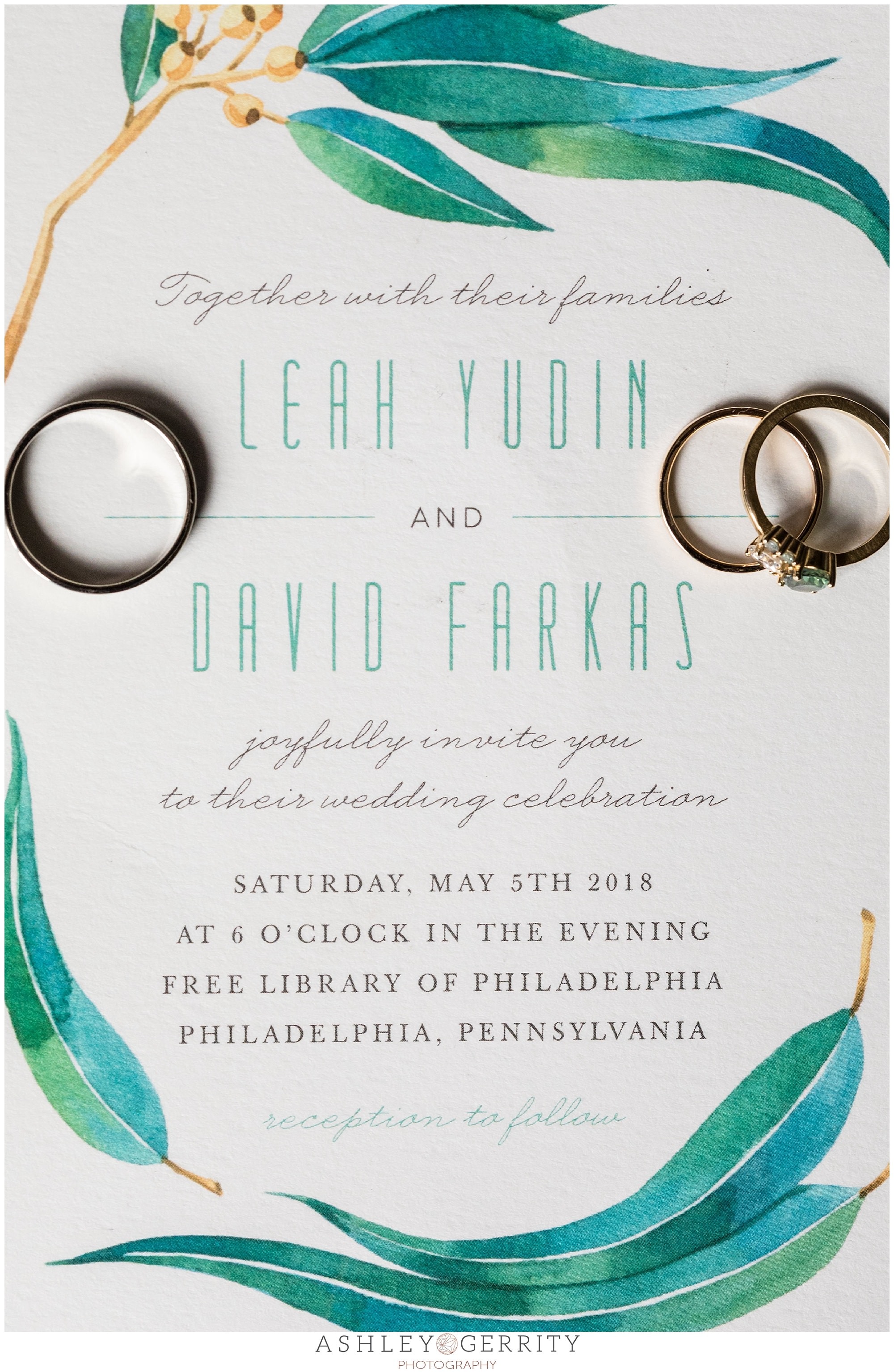 Wedding invitation, Free Library Wedding, Wedding bands and engagement ring details