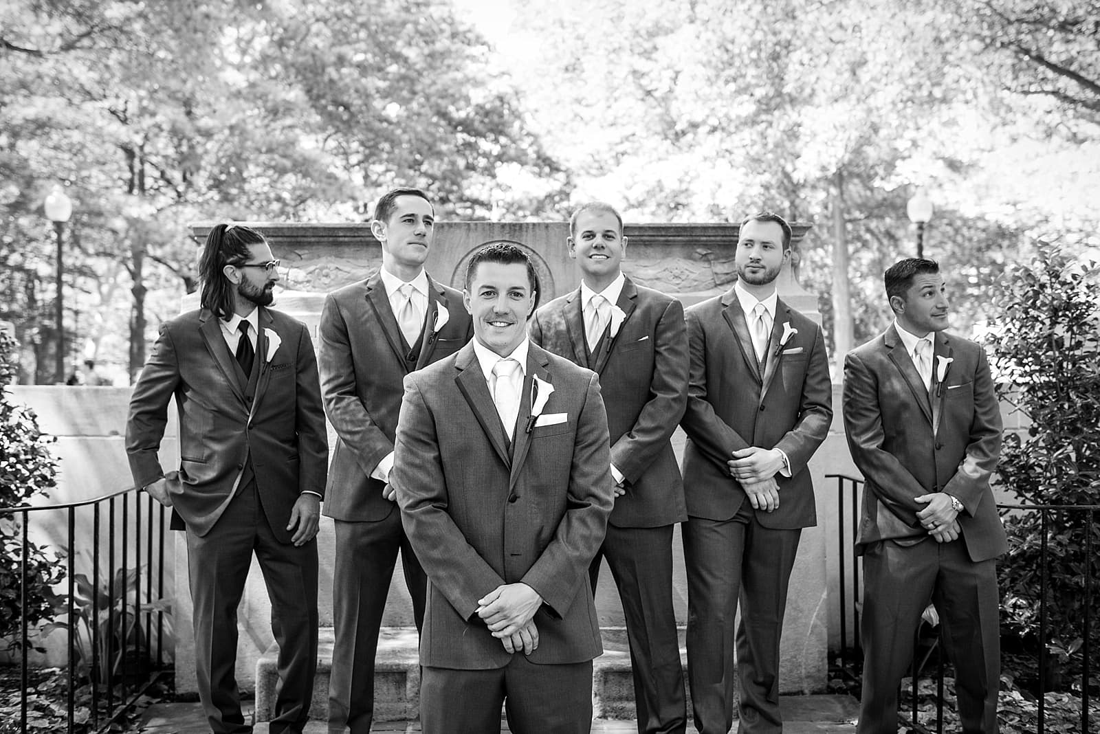 groom, groomsmen, rittenhouse square