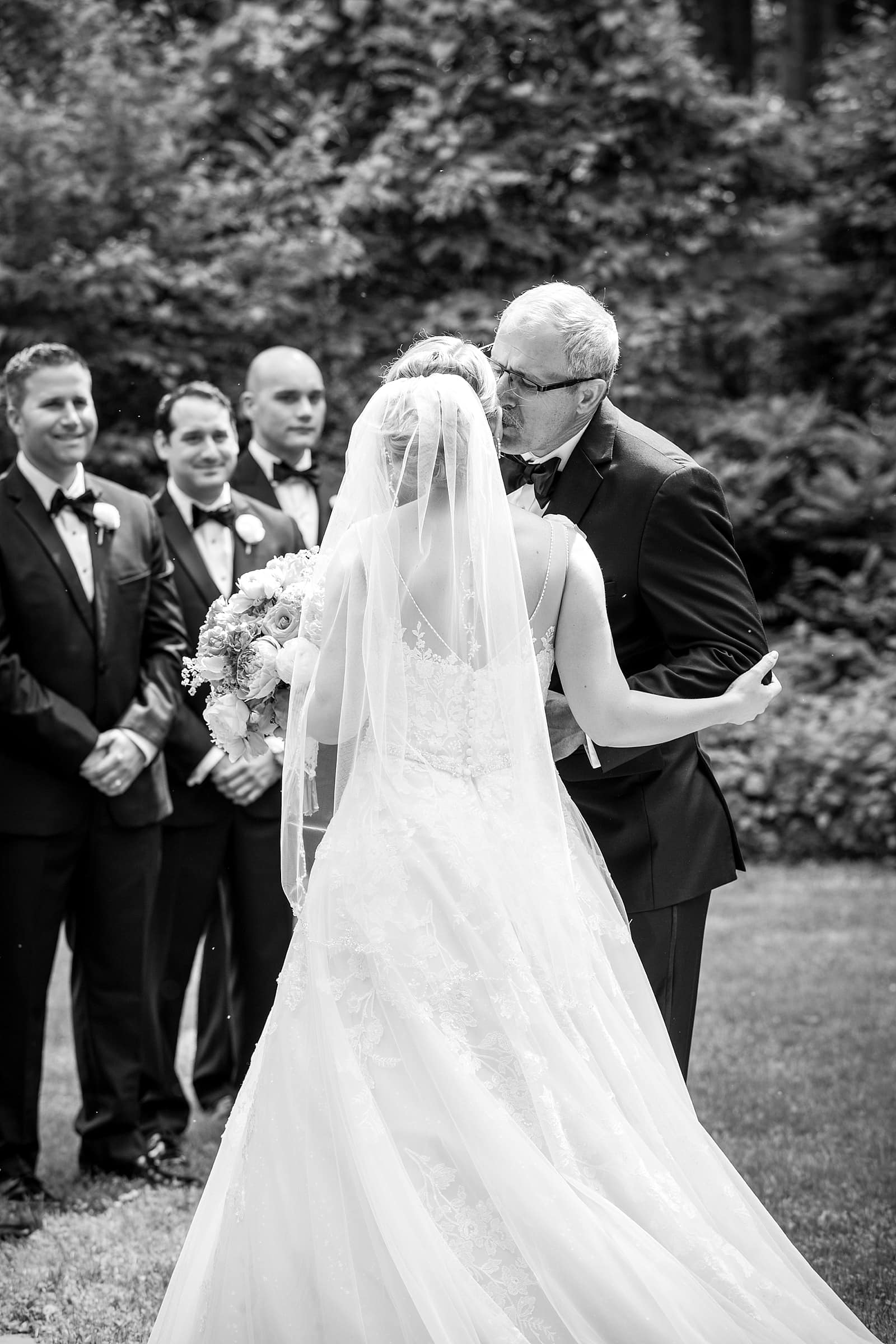 Wedding ceremony, outdoor ceremony, outdoor wedding, father and bride