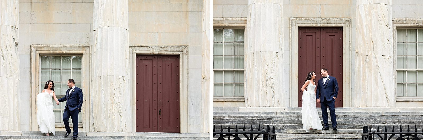 Bride and Groom portraits, Wedding portraits, Historic Philadelphia, Second National Bank