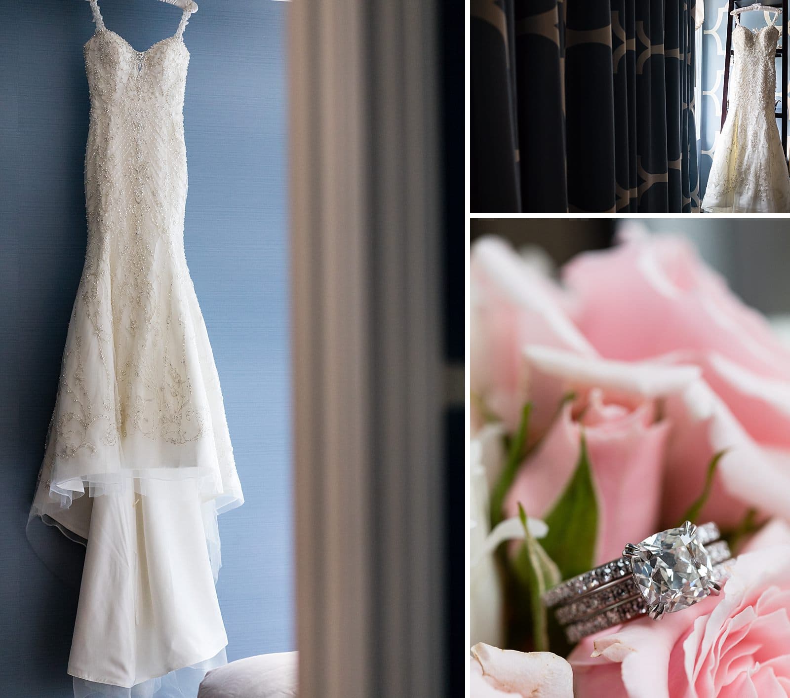 Blush and Gold bridal details for Cescaphe Downtown Club wedding