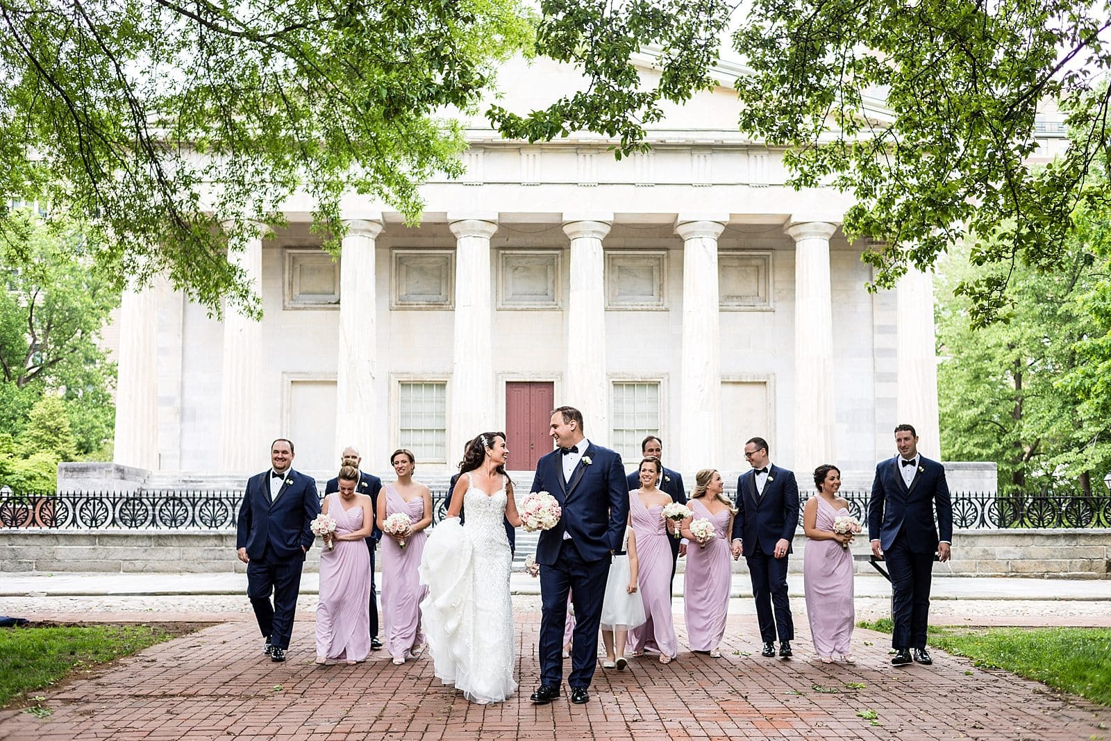 Bridal Party Portraits, Historic Philadelphia