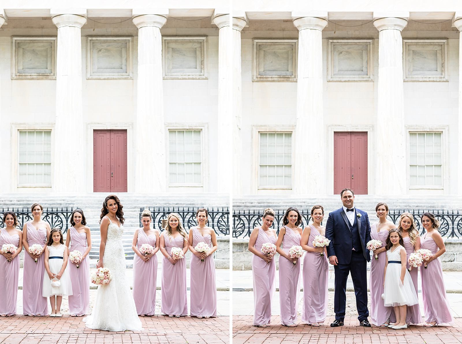 Bridal Party Portraits, Bridesmaids Portraits, Historic Philadelphia, Second National Bank