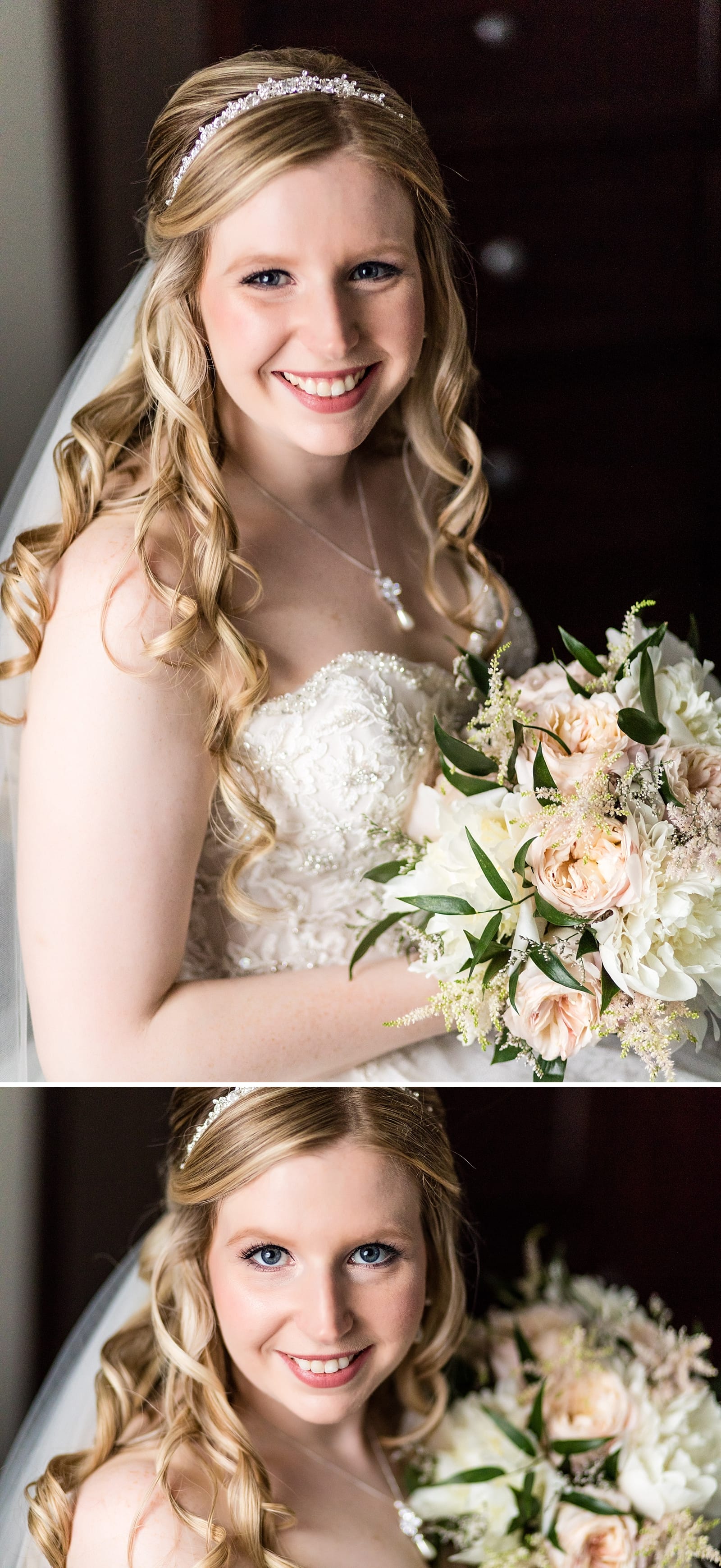 Bridal portraits, bridal bouquet, wedding portrait, natural light bride portrait