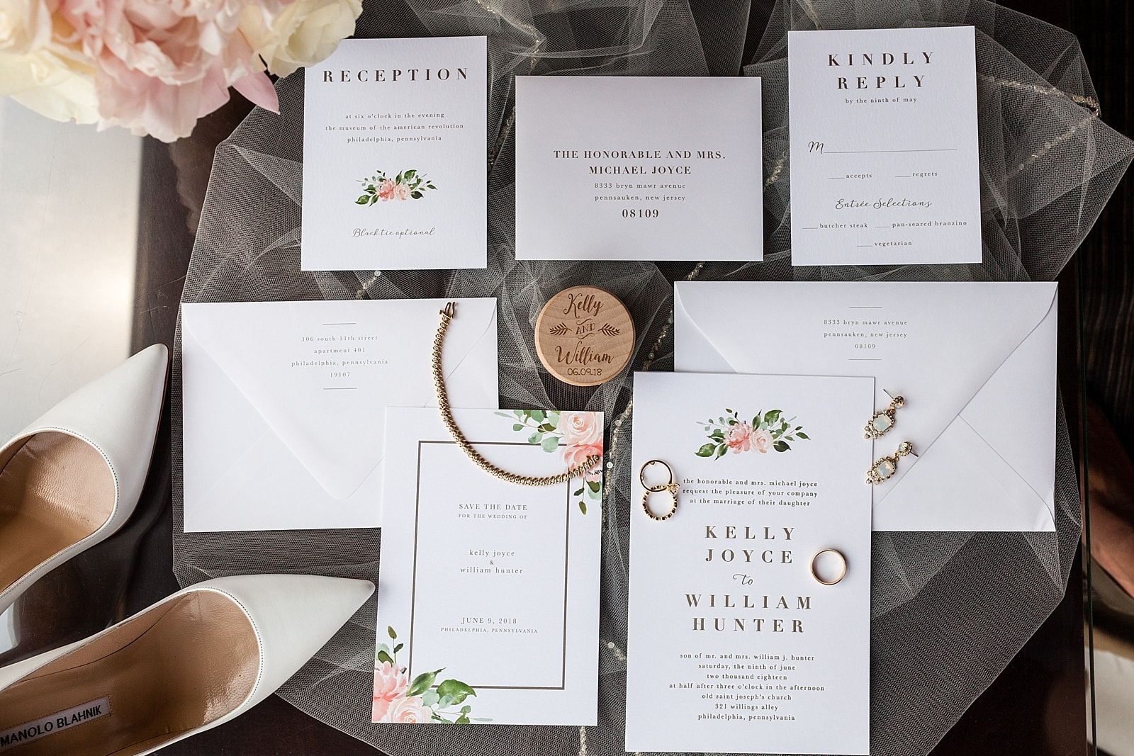 Wedding invitations, wedding stationary, wedding accessories, wedding rings, Museum of the American Revolution wedding