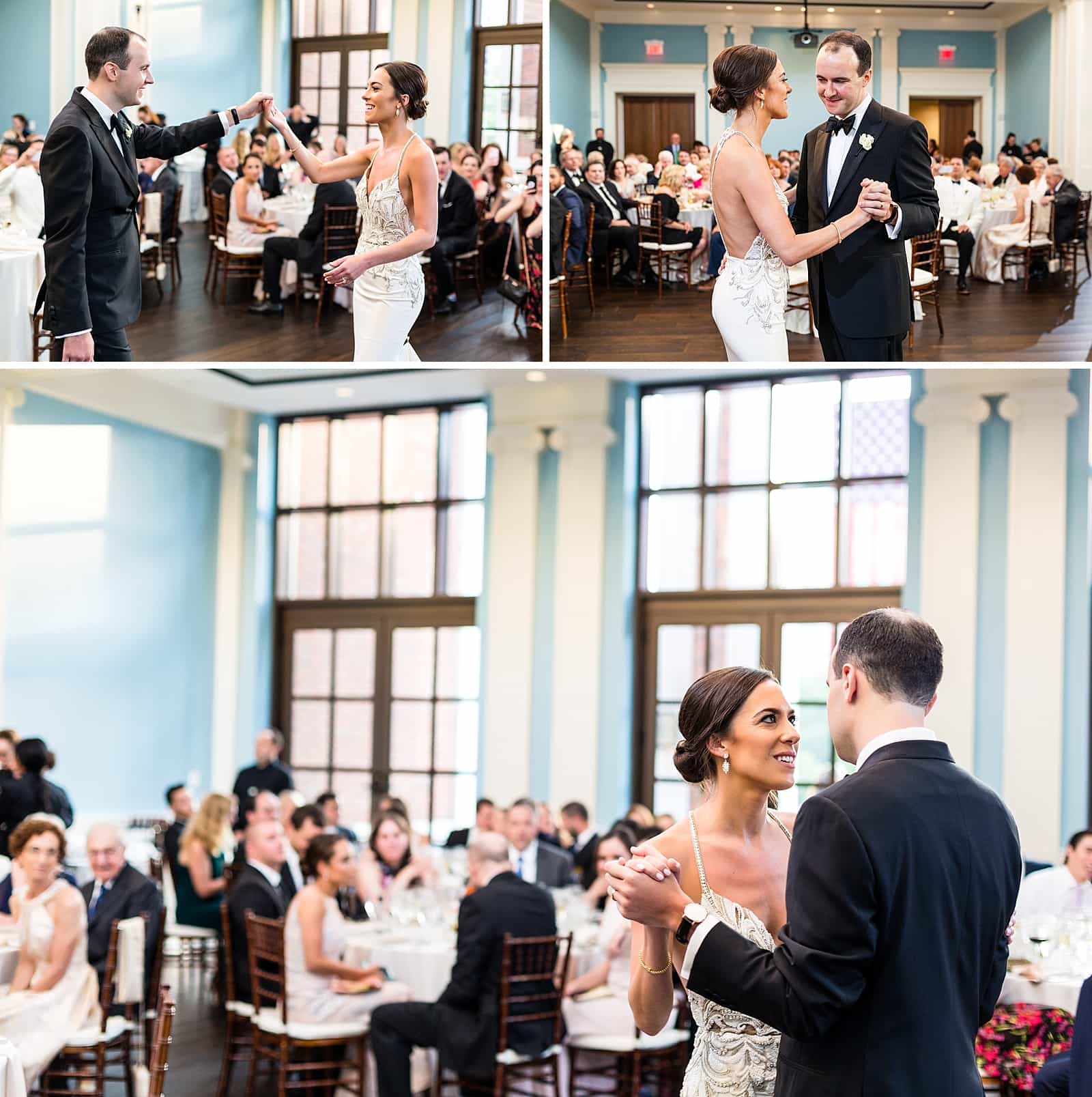 Bride and groom first dance, husband and wife first dance, Museum of the American Revolution wedding