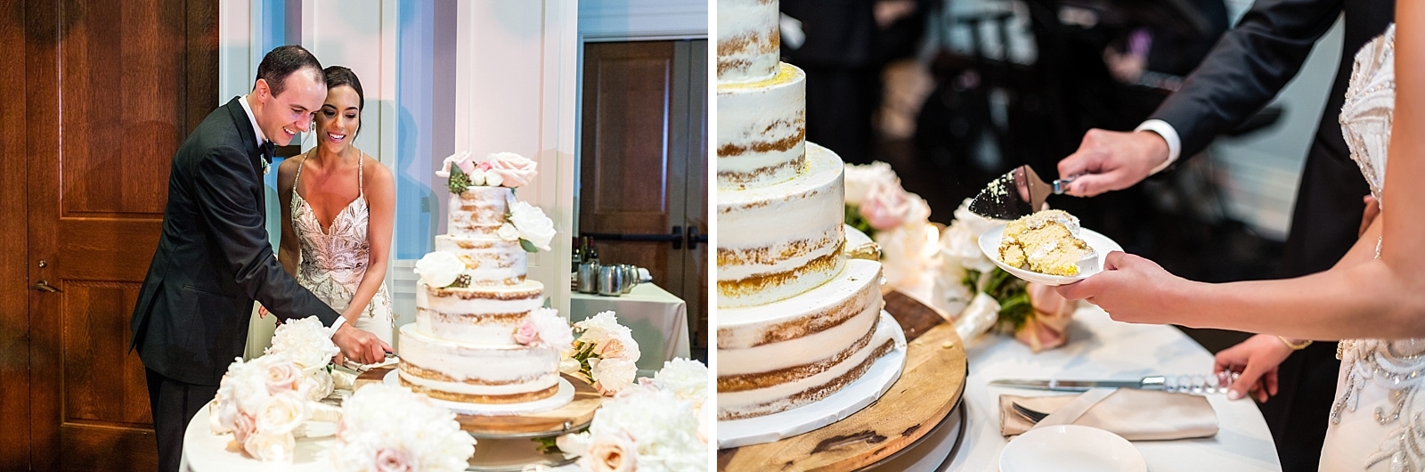 Wedding cake cutting, bride and groom cutting cake, unique wedding cake