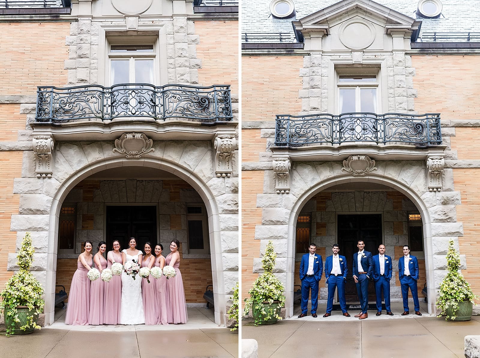 Cairnwood Estate wedding, bridal party, groomsmen, wedding party, bridesmaids