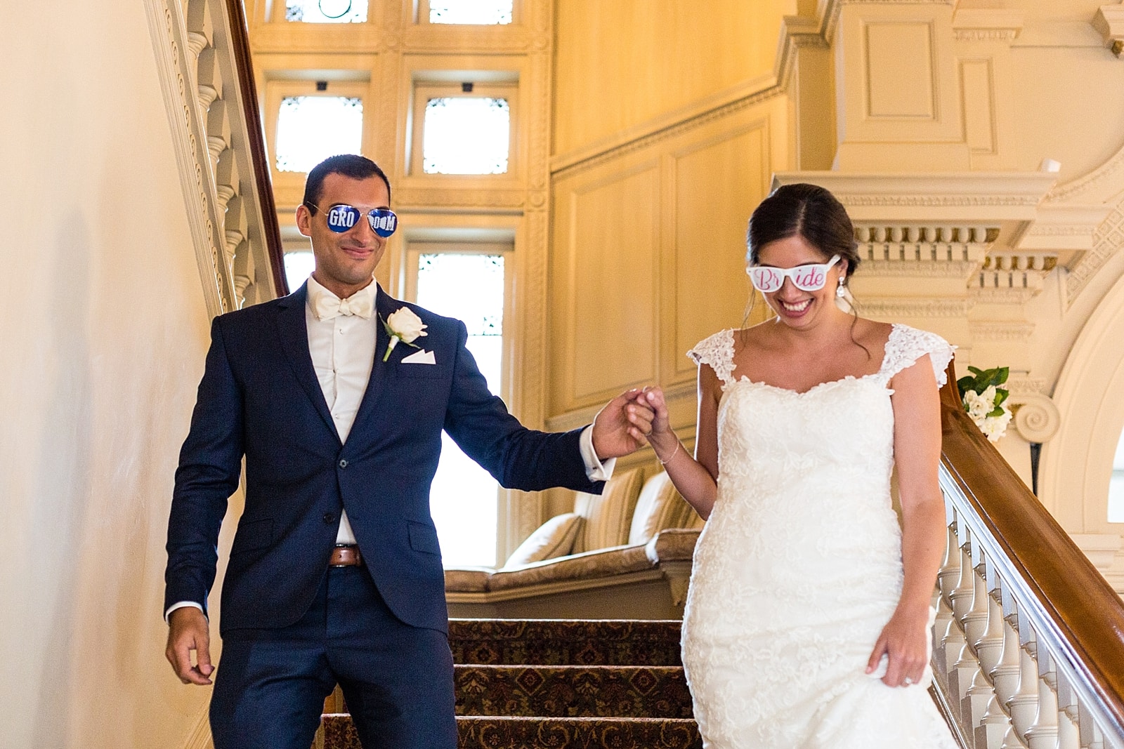 Bride and groom, bride and groom sunglasses, wedding day, Cairnwood Estate wedding