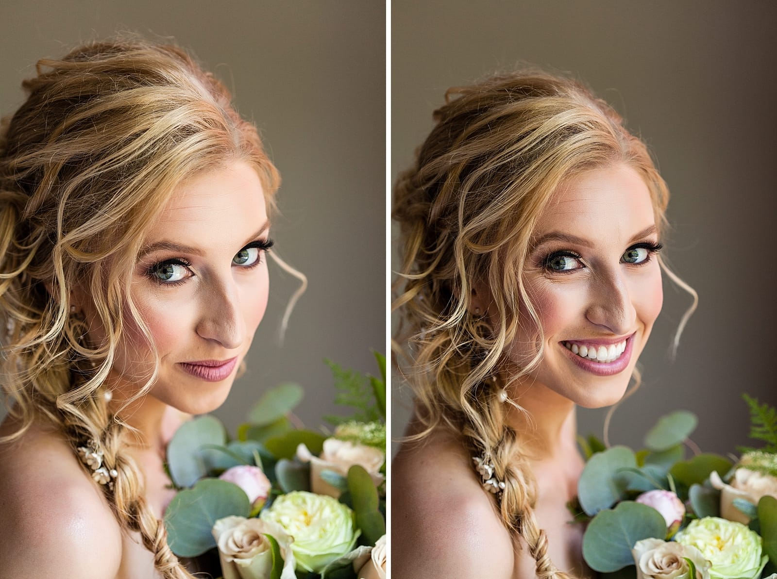 Bridal portrait, wedding portrait, bride, bridal bouquet