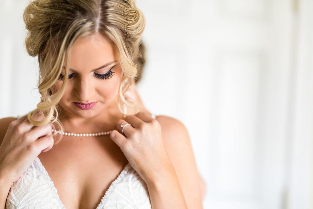 Wedding prep, bridal accessories, pearl necklace, bride
