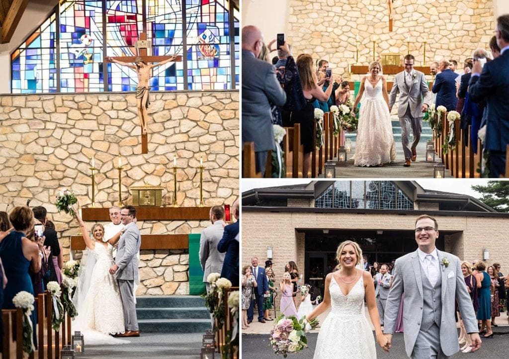 wedding ceremony, bride and groom, church exit, church wedding