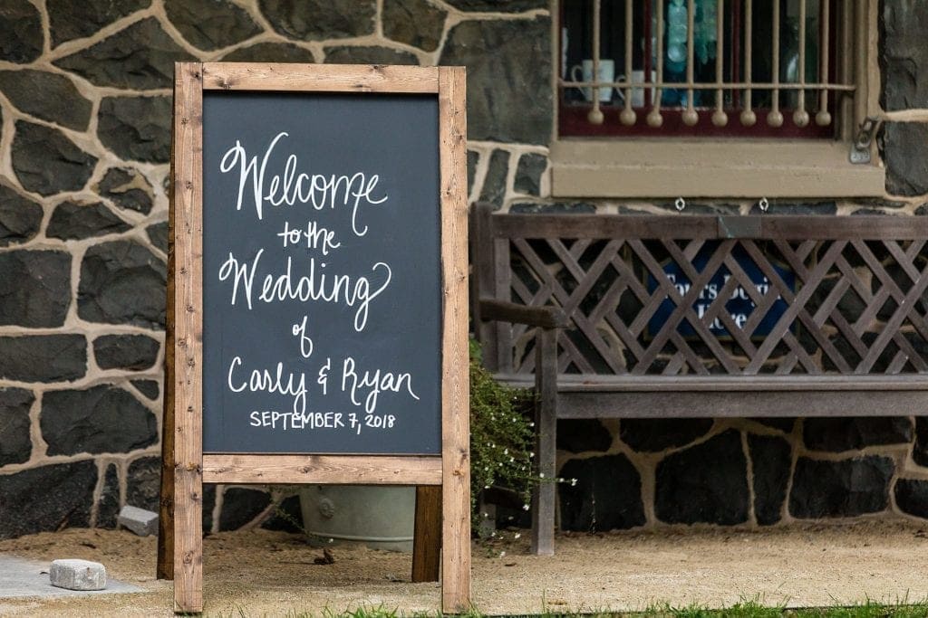 chalkboard sign, wedding reception, wedding ceremony, rustic wedding