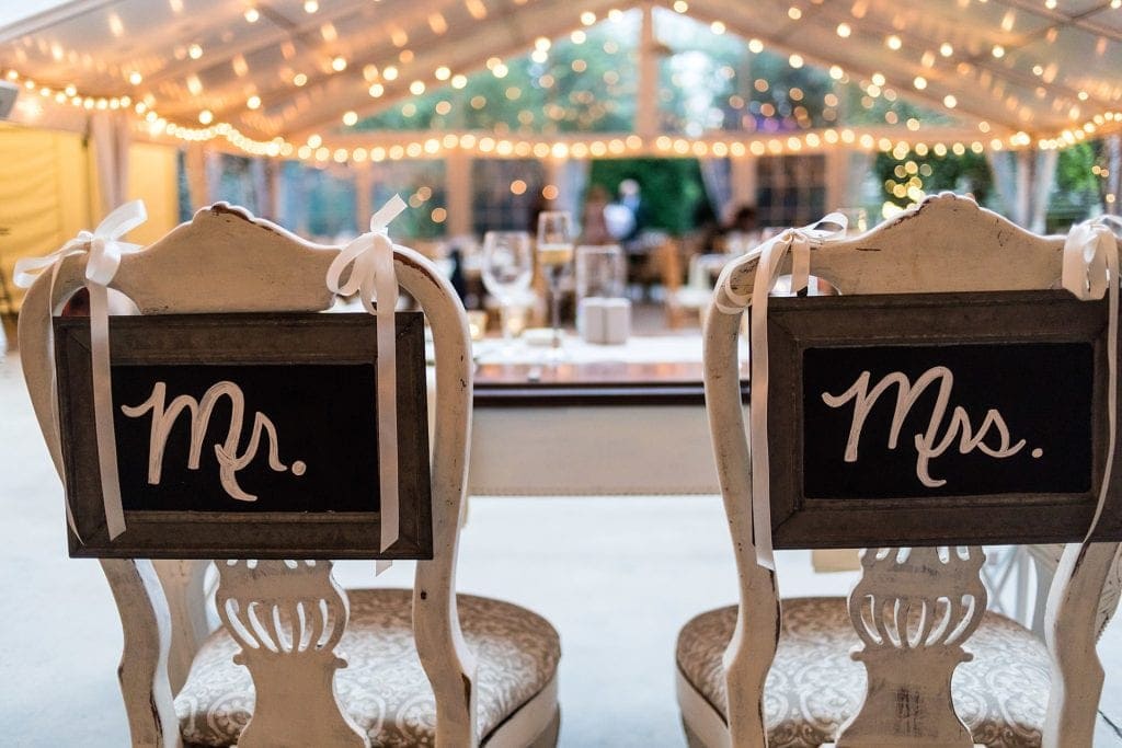rustic sweetheart table, chalkboard signs, mr and mrs,