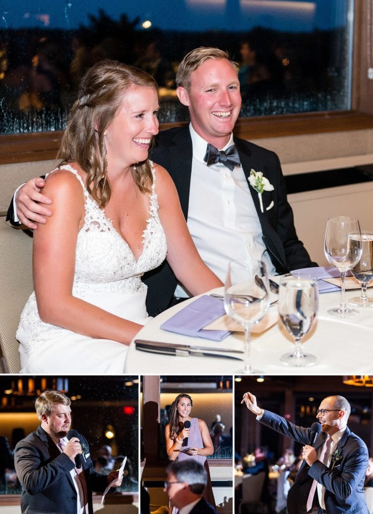 Toasts during a Chubb Conference Center wedding | Ashley Gerrity Photography