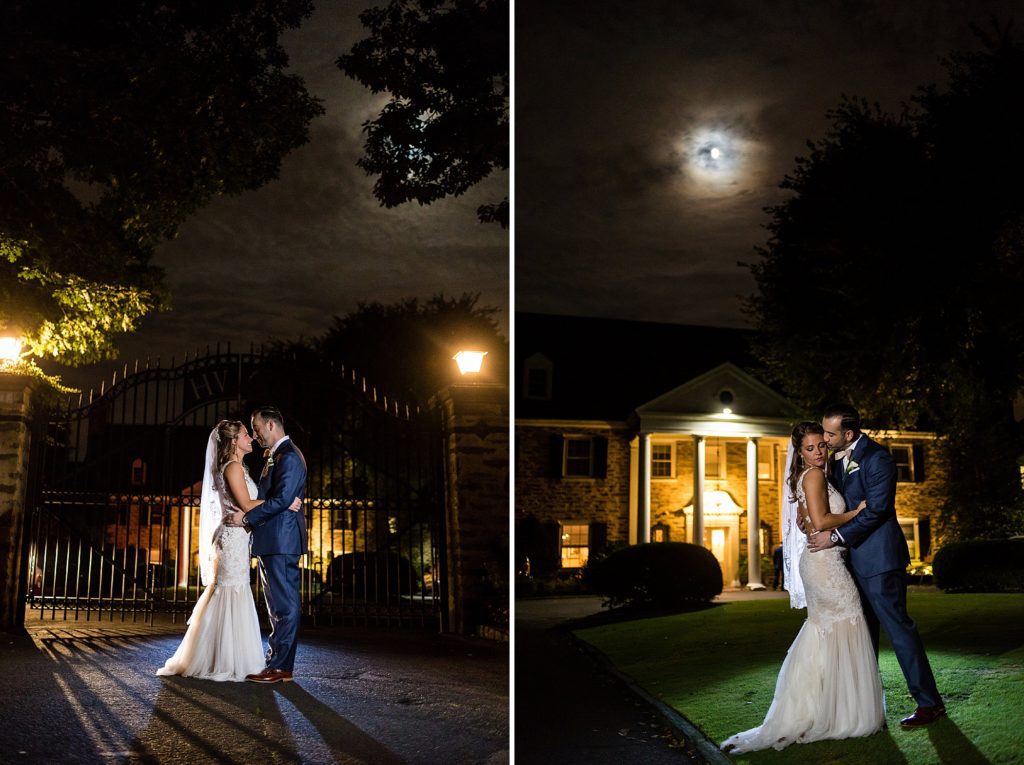 Late night portraits in front of Huntingdon Valley Country Club