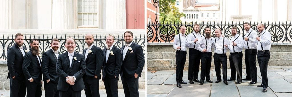 groom and groomsmen, groom and groomsmen pictures, suspenders