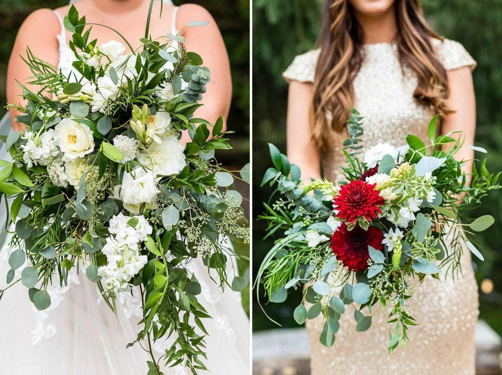 Wedding bouquet inspiration with cascading greenery