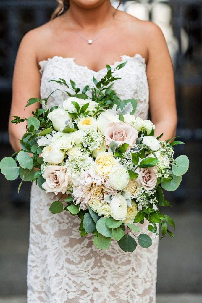 detail of bridal bouquet, Maura Rose Floral Design