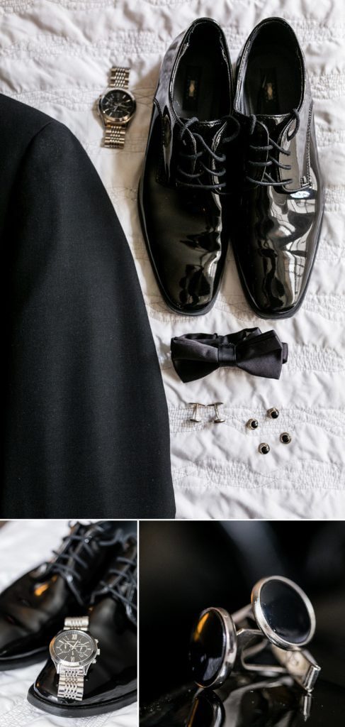 groom details, cufflinks, shoes, watch