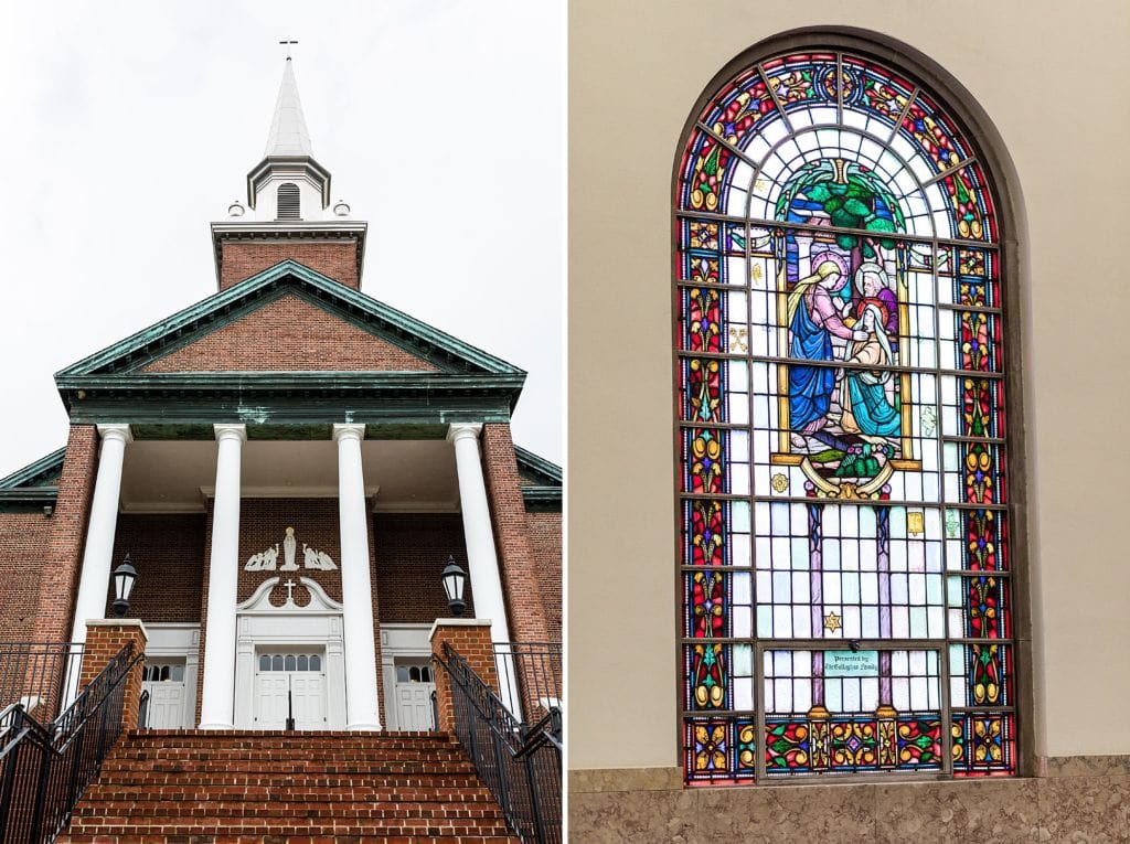Church details at St Anastasia Church in Newtown Square