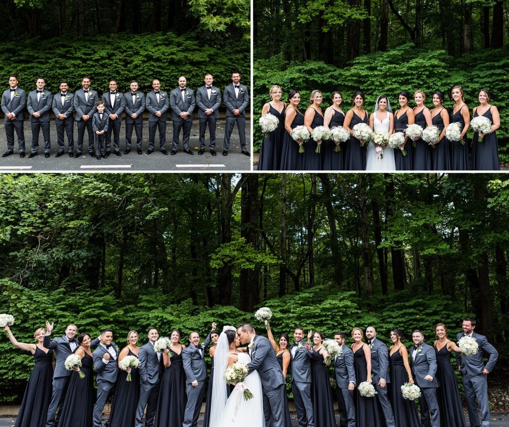 Wedding party photos during a Mendenhall Inn wedding