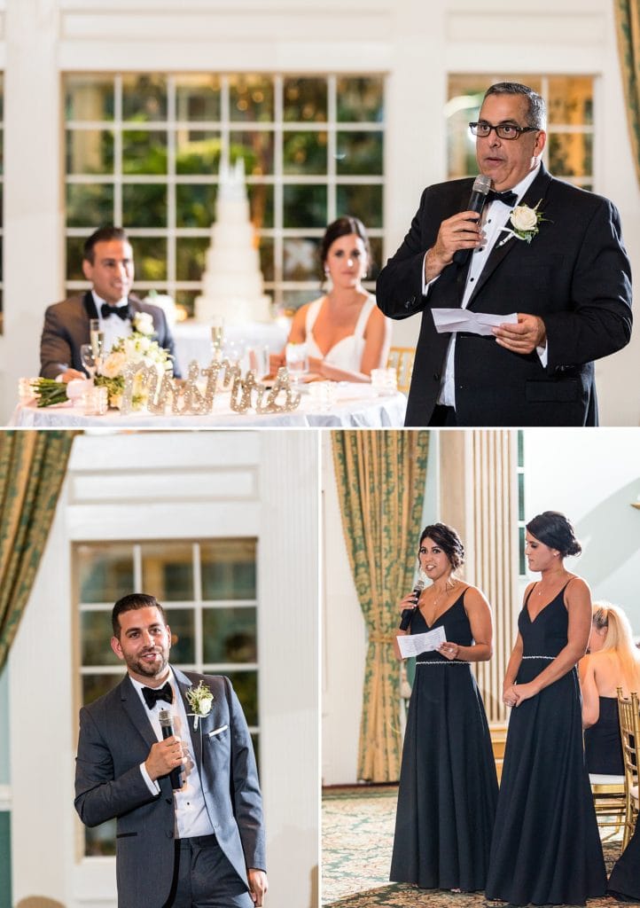 Wedding toasts at the Mendenhall Inn