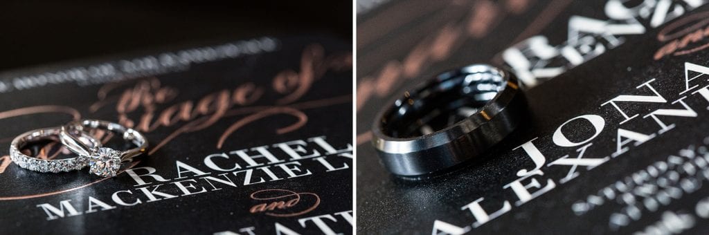 macro photography, wedding rings, invitation, diamond ring, black wedding ring