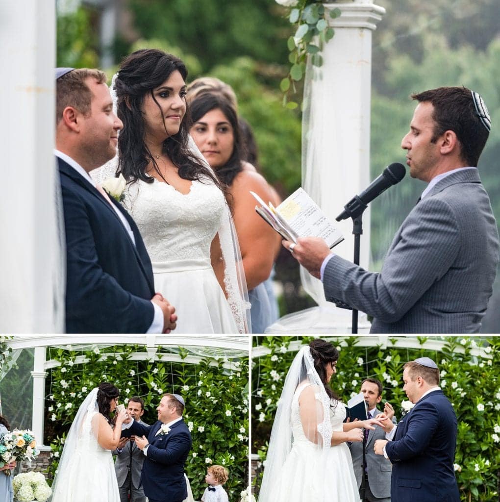 Jewish wedding ceremony, getting married, bride and groom