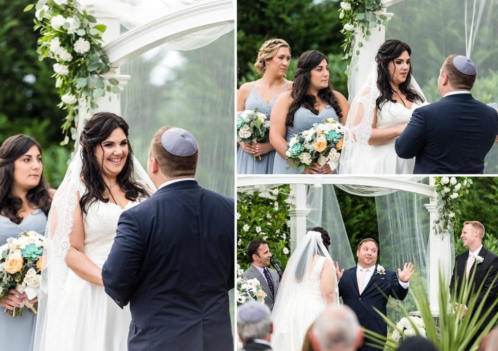 Jewish wedding ceremony, getting married, bride and groom