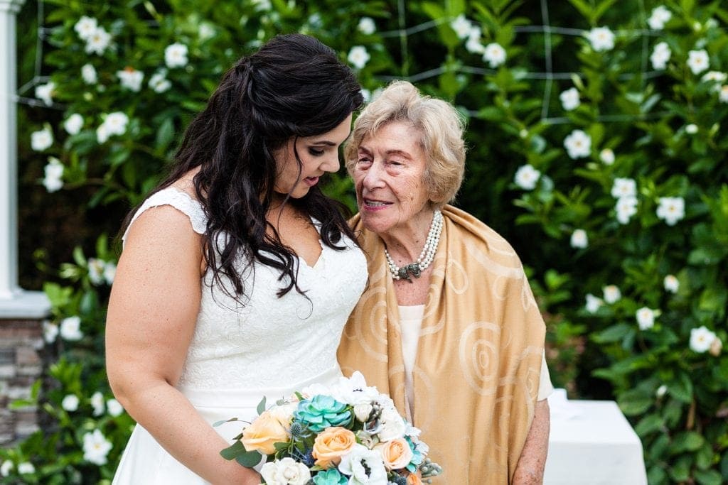 bride and grandmother, family portraits