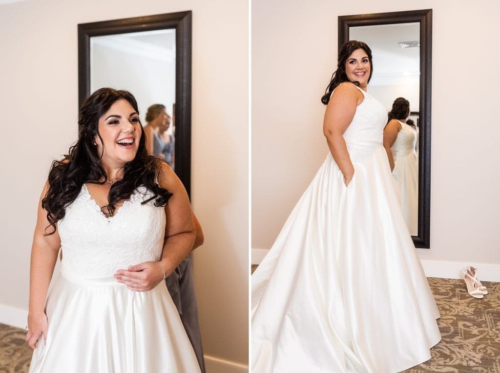 Bride getting dressed, wedding dress, bride,