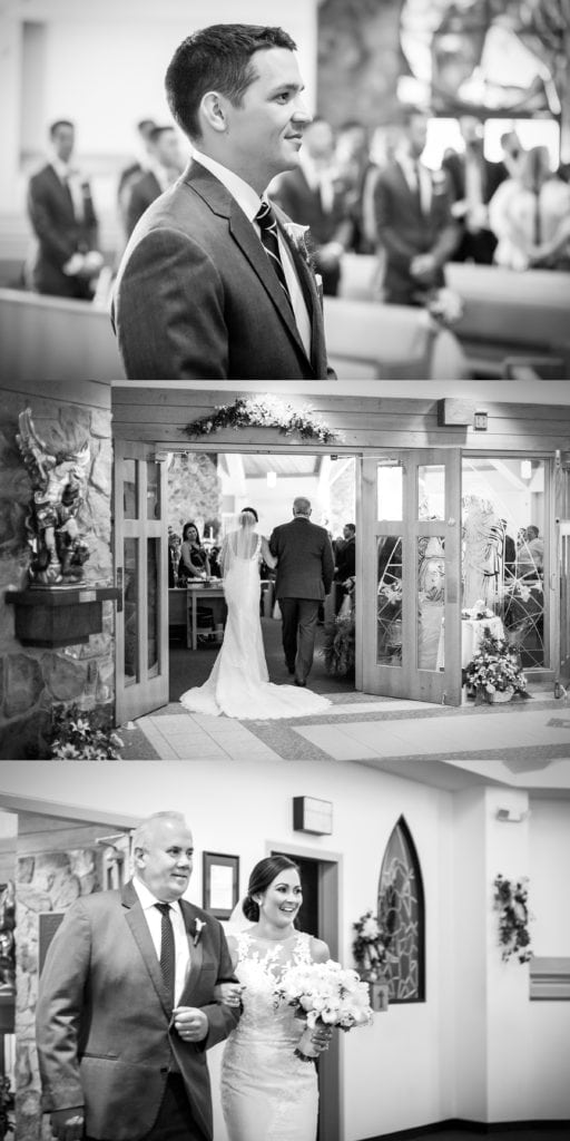 Bride and groom see each other for the first time at st thomas the apostle church | Ashley Gerrity Photography www.ashleygerrityphotography.com