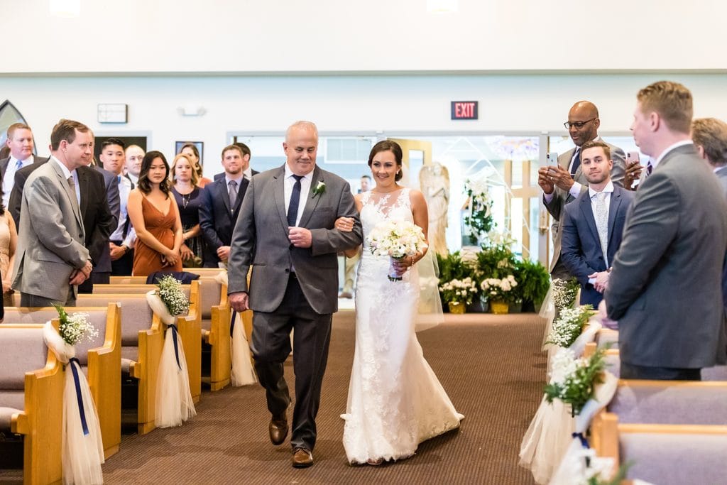 Father of the bride walks the bride down the aisle | Ashley Gerrity Photography www.ashleygerrityphotography.com