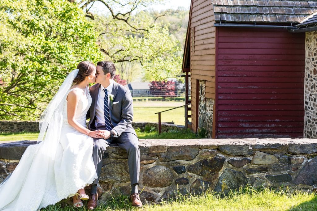 Tender moment between bride and groom at brandywine battlefield park | Ashley Gerrity Photography www.ashleygerrityphotography.com