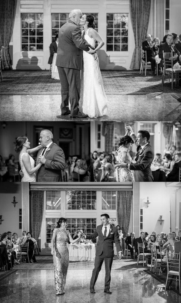 Father daughter & mother son dances at Mendenhall Inn | Ashley Gerrity Photography www.ashleygerrityphotography.com