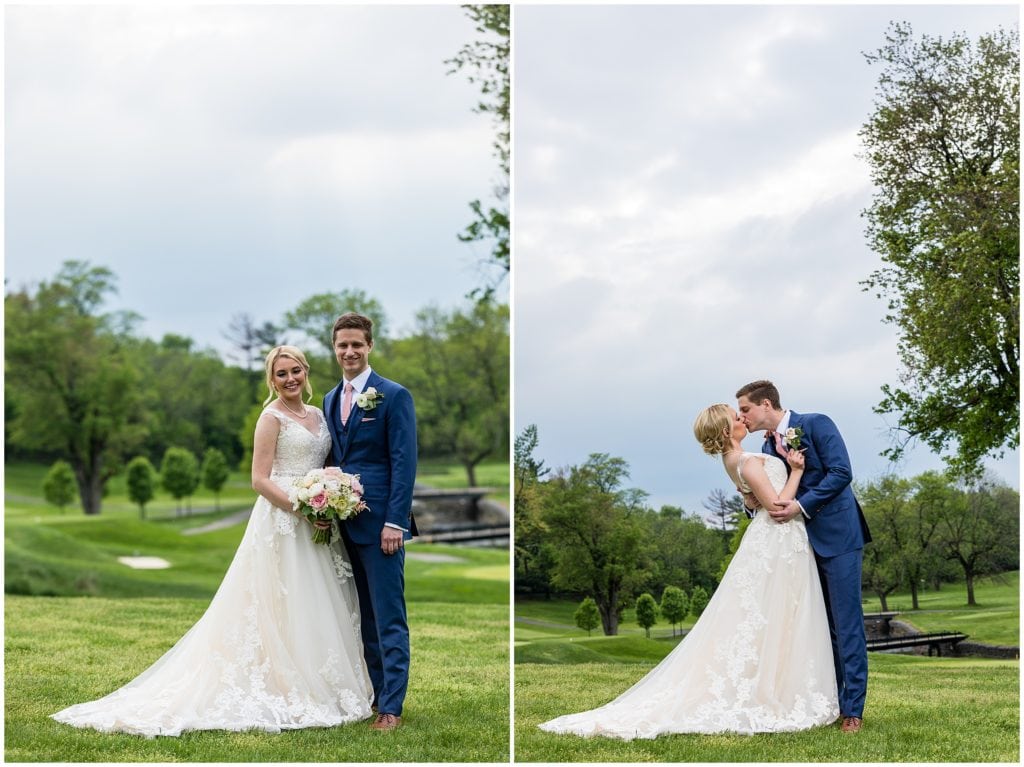 Portraits of bride and groom at Union League Golf Club Wedding | Ashley Gerrity Photography www.ashleygerrityphotography.com