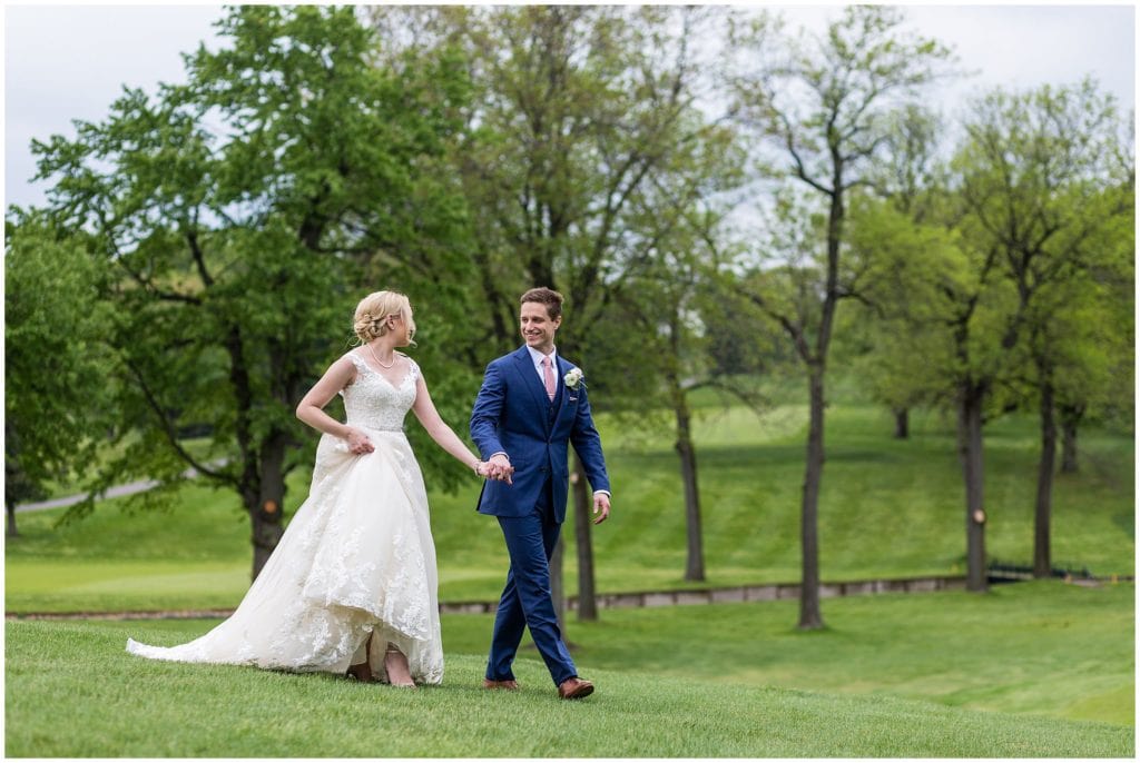 Bride and groom taking some time to be alone with each other at Union League Golf Club Wedding | Ashley Gerrity Photography www.ashleygerrityphotography.com