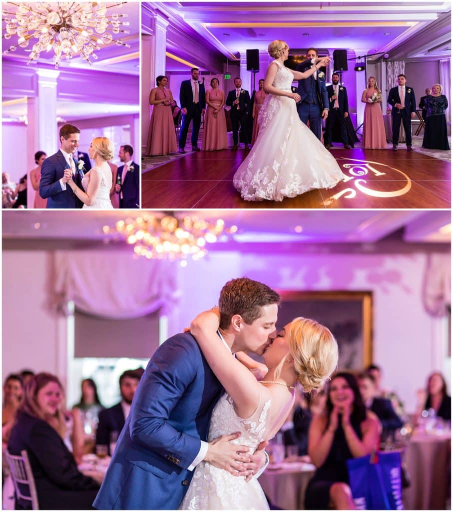 First dance between bride and groom at Union League Golf Club Wedding | Ashley Gerrity Photography www.ashleygerrityphotography.com