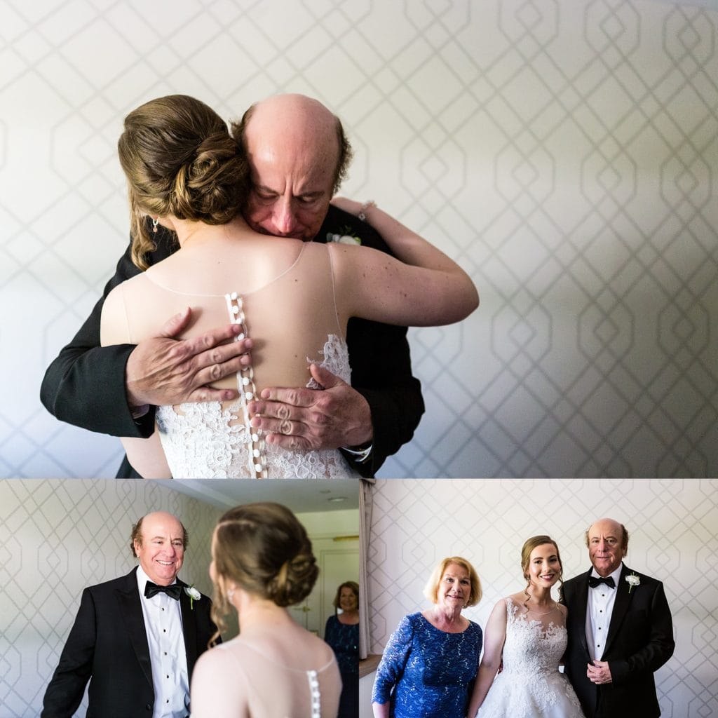 First look with father of the bride | Ashley Gerrity Photography www.ashleygerrityphotography.com