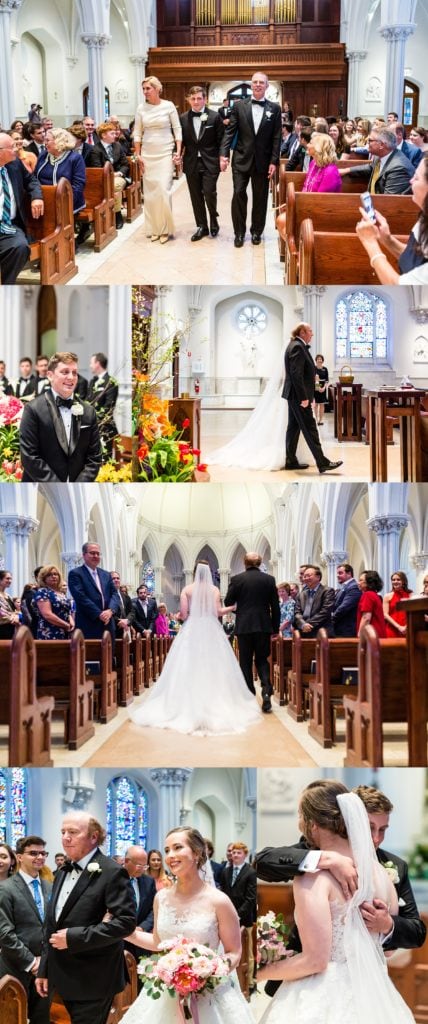 Bride and Groom entering the church at St Thomas Church Villanova | www.ashleygerrityphotography.com