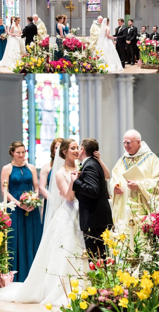 Special moments between bride and groom at st thomas villanova church wedding | www.ashleygerrityphotography.com