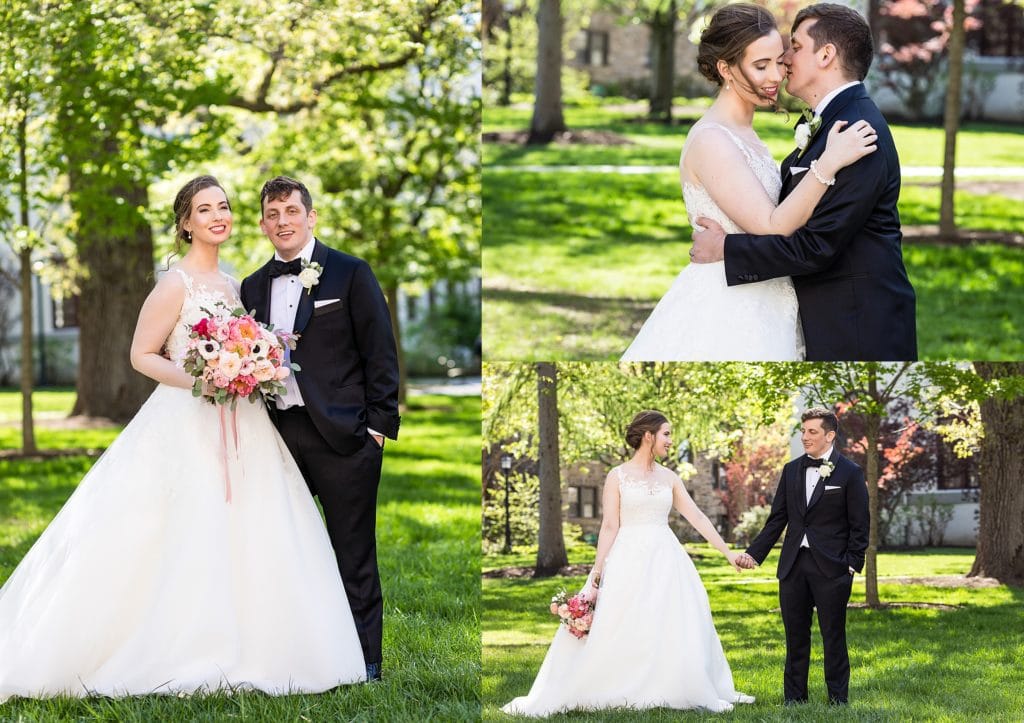 Bride and groom portraits on beautiful day after Villanova wedding | www.ashleygerrityphotography.com