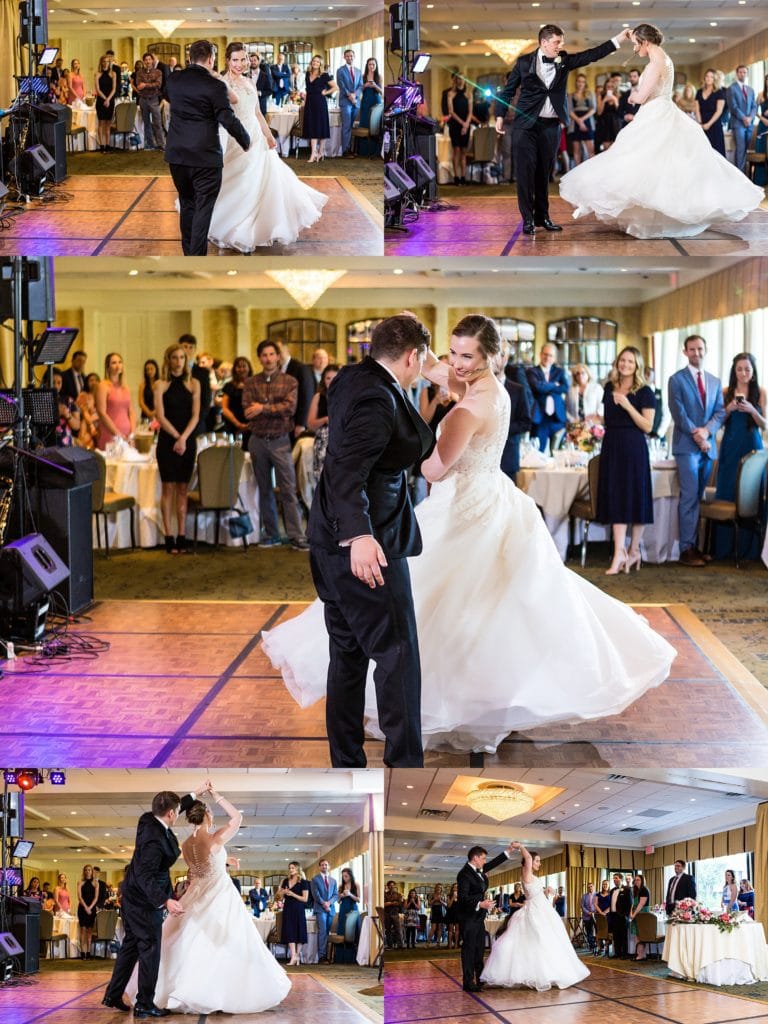 First Dance between newlyweds at Radnor Hotel Wedding | www.ashleygerrityphotography.com