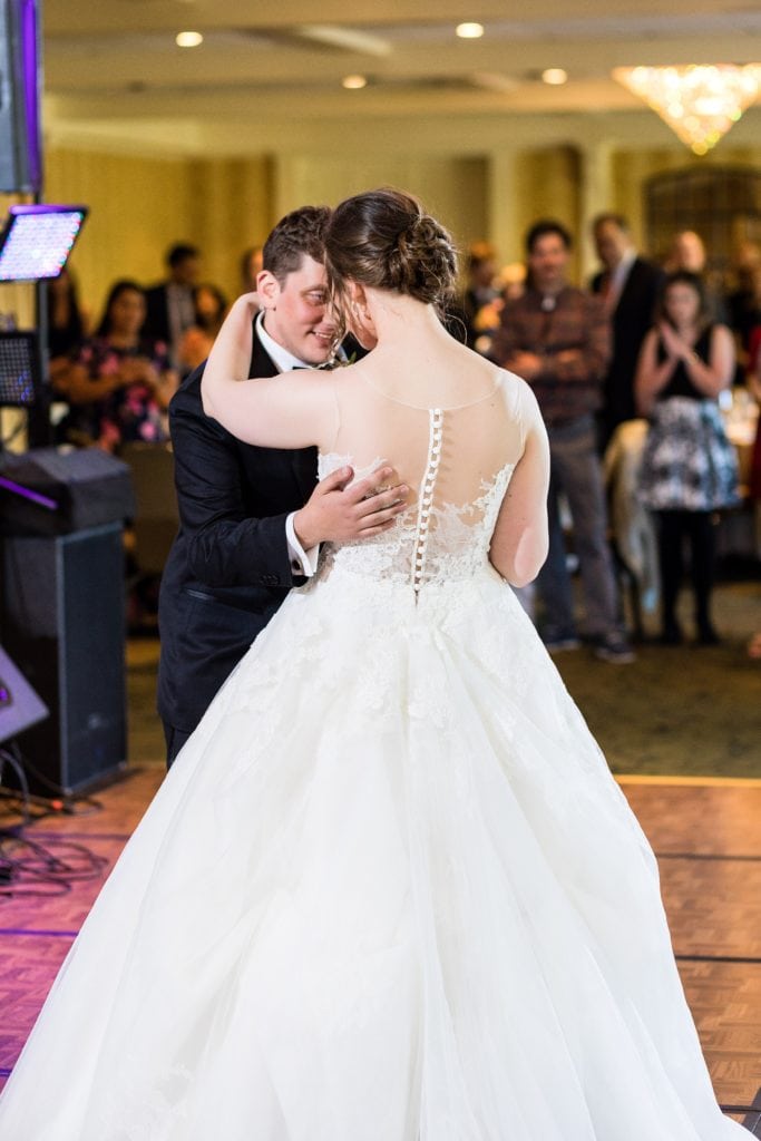 First Dance between newlyweds at Radnor Hotel Wedding | www.ashleygerrityphotography.com