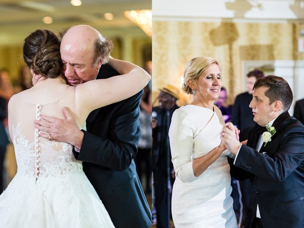Father Daughter Mother Son dances at Radnor Hotel Wedding | www.ashleygerrityphotography.com